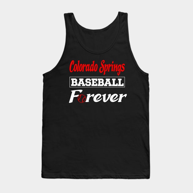 Colorado Springs Baseball Forever Tank Top by Anfrato